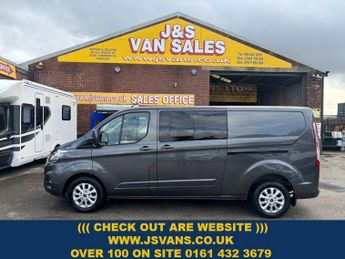 FORD TRANSIT CUSTOM 2.0 T320 LOW MLS LTD  BIGGER 185 BHP  LWB AUTO CREW CAB VAN 