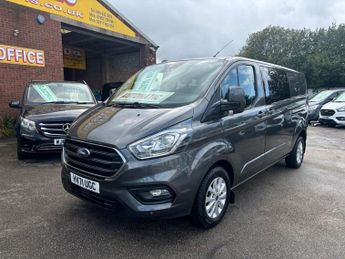 FORD TRANSIT CUSTOM 2.0 T320 LOW MLS LTD  BIGGER 185 BHP  LWB AUTO CREW CAB VAN 