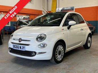 Fiat 500 1.2 LOUNGE 3 DOOR WHITE LOW TAX PANROOF BLUETOOTH DAB
