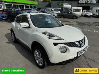 Nissan Juke 1.2 ACENTA DIG-T 5d 115 BHP IN WHITE WITH 42,180 MILES AND A SER