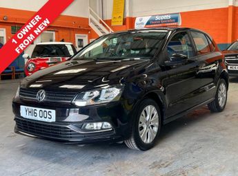 Volkswagen Polo 1.2 SE TSI 5 DOOR BLACK 1 OWNER FROM NEW LOW TAX BLUETOOTH DAB