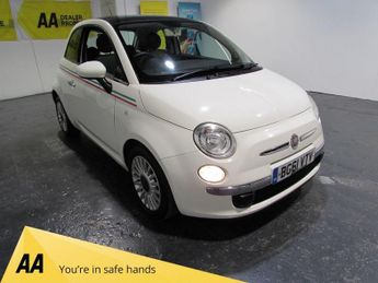 Fiat 500 0.9 LOUNGE 3dr 85 Air conditioning / Climate-Panoramic roof-Blue