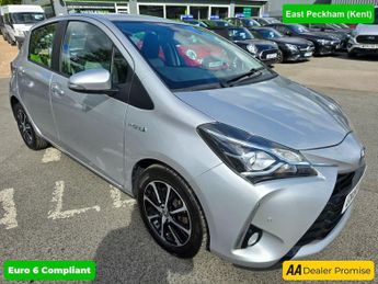 Toyota Yaris 1.5 VVT-I ICON TECH 5d 135 BHP IN SILVER WITH 67,500 MILES AND A