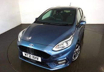 Ford Fiesta 1.0 ST-LINE EDITION MHEV 5d 124 BHP-1 OWNER FROM NEW-CHROME BLUE