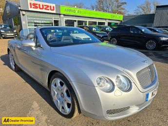 Bentley Continental 6.0 GTC 2d 550 BHP IN SILVER ,68,549 MILES, FULL BENTLEY SERVICE