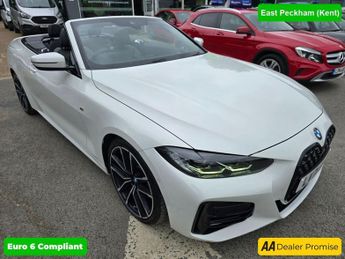 BMW 420 2.0 420D M SPORT MHEV 2d 188 BHP IN WHITE WITH 33,000 MILES AND 