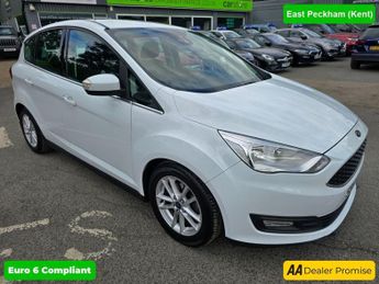Ford C Max 1.5 ZETEC 5d 118 BHP IN WHITE WITH 83,000 MILES AND A FULL SERVI