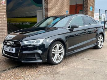 Audi A3 1.4 TFSI S LINE 4 DOOR PETROL BLACK LOW TAX