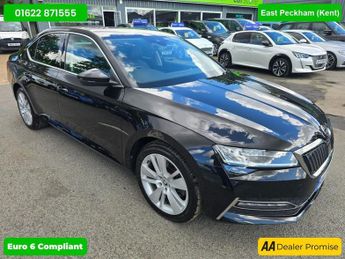 Skoda Superb 1.4 SE L IV DSG 5d 215 BHP IN BLACK WITH 41,800 MILES AND A FULL