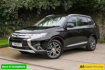 Mitsubishi Outlander 2.3 DI-D 4 5d 147 BHP IN BLACK WITH 66,900 MILES, 2 OWNERS FROM 