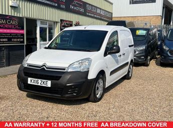 Citroen Berlingo 1.6 625 LX L1 BLUEHDI ETG6 AUTOMATIC 98 BHP 5 DOOR PANEL VAN NO 