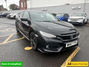 Honda Civic 1.5 VTEC TURBO SPORT 5DR 182 PS IN BLACK WITH 44.600 MILES AND A