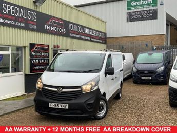 Vauxhall Vivaro 1.6 CDTi 2900 Diesel Manual L1 H1  6 DOOR PANEL VAN NO VAT !!!