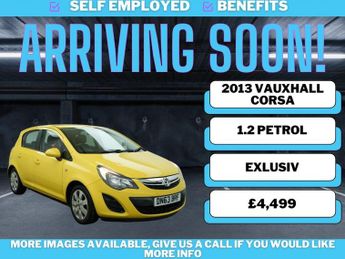 Vauxhall Corsa 1.2i ecoFLEX 16V Exclusiv Hatchback 5dr Petrol Manual Euro 5 (s/