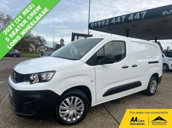 Peugeot Partner 1.5 BlueHDi 950 Professional Long CREW VAN 5 SEATER 6dr Diesel M