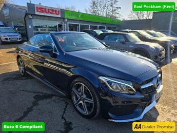 Mercedes C Class 2.1 C220d AMG LINE (PREMIUM PLUS) CABRIOLET IN BLUE WITH 37,000 