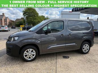 PEUGEOT PARTNER 1.5 BlueHDi 1000 Asphalt Premium Standard Panel Van 5dr Diesel E