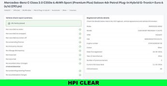 MERCEDES-BENZ C-CLASS 2.0 C350e 6.4kWh Sport (Premium Plus) Saloon 4dr Petrol Plug-in 