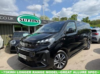 Peugeot Traveller 75kWh Allure Long MPV 5dr Electric Auto LWB (8 Seat, 7.4kW Charg