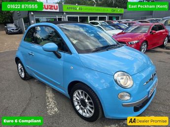 Fiat 500 0.9 TwinAir Lounge Euro 5 Convertible in blue, 22,300 miles, 2 o