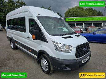 Ford Transit 2.2 TDCi 17-seat minibus in white, 91,000 miles, ULEZ Euro 6, 6-