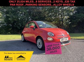 Fiat 500 1.2 Lounge Hatchback 3dr Petrol Manual Euro 6 (s/s) (69 bhp)