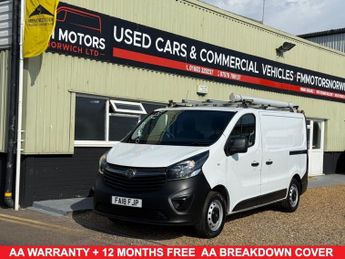 Vauxhall Vivaro 1.6 CDTi 2900 Panel Van 5dr Diesel Manual L1 H1 Euro 6 (s/s) (95