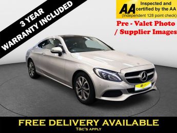 Mercedes C Class 2.0 C200 Sport (Premium) Coupe 2dr Petrol G-Tronic+ Euro 6 (s/s)