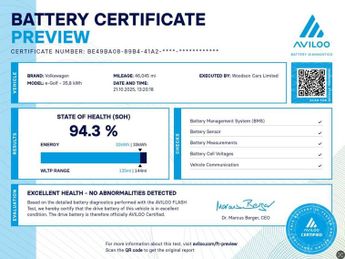 VOLKSWAGEN E-GOLF 35.8kWh e-Golf Hatchback 5dr Electric Auto (136 ps)