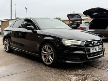 Audi A3 1.5 TFSI CoD S line Saloon 4 Door Petrol Manual Black Euro 6 Tim