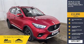 MG ZS 1.0 T-GDI Exclusive SUV 5dr Petrol Manual Euro 6 (111 ps)