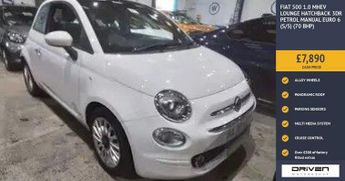 Fiat 500 1.0 MHEV Lounge Hatchback 3dr Petrol Manual Euro 6 (s/s) (70 bhp