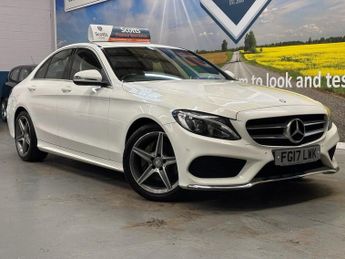 Mercedes C Class 2.1 C220d AMG Line Saloon 4 Door Diesel Automatic G-Tronic+ Whit