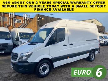 Mercedes Sprinter 2.1 314 CDI L2 H2 MWB H/ROOF 141BHP. EU6. FINANCE. PX.  
