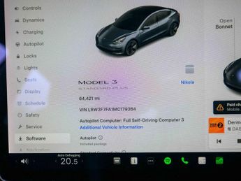TESLA Model 3 Standard Range Plus Saloon 4dr Electric Auto RWD (241 bhp)