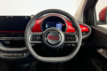 FIAT 500E 42kWh RED Hatchback 3dr Electric Auto (118 ps) Touchscreen With 