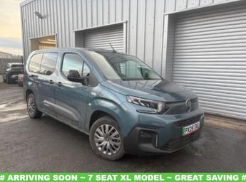 CITROEN E-BERLINGO 52kWh PLUS XL MPV 5dr Electric Auto (7.4kW Charger) (136 ps)