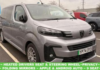 Peugeot Traveller 75kWh Active Standard MPV 5dr Electric Auto MWB (8 Seat, 11kW Ch