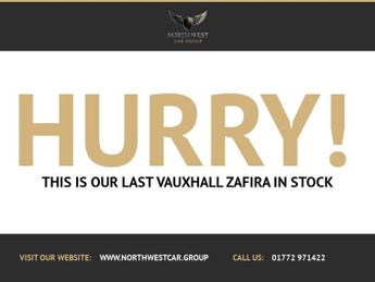 VAUXHALL ZAFIRA 1.6 16V Exclusiv MPV 5dr Petrol Manual Euro 5 (115 ps) 12 MONTHS