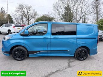 FORD TRANSIT CUSTOM Blue 2.5 320 Duratec Euro 6 plug-in hybrid crew, 31,800 miles, U