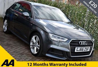 Audi A3 1.4TFSi S-LINE 3 DOOR 6-SPEED 148 BHP (EURO 6)