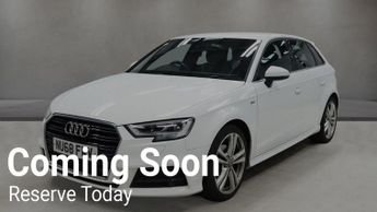 Audi A3 1.0 TFSI 30 S line Sportback 5dr Petrol S Tronic Euro 6 (s/s) (1