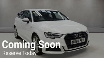 AUDI A3 1.0 TFSI 30 S line Sportback 5dr Petrol S Tronic Euro 6 (s/s) (1