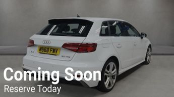 AUDI A3 1.0 TFSI 30 S line Sportback 5dr Petrol S Tronic Euro 6 (s/s) (1