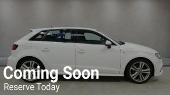 AUDI A3 1.0 TFSI 30 S line Sportback 5dr Petrol S Tronic Euro 6 (s/s) (1