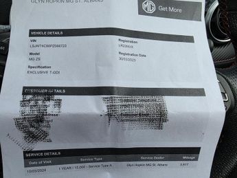 MG MG ZS 1.0 T-GDI Exclusive SUV 5dr Petrol Auto Euro 6 (111 ps)