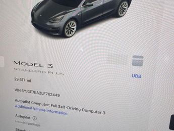 TESLA Model 3 Standard Range Plus Saloon 4dr Electric Auto RWD (241 bhp)