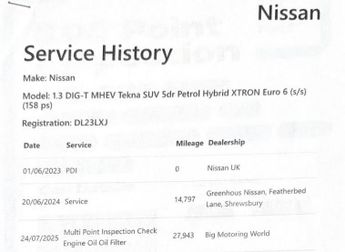 NISSAN QASHQAI 1.3 DIG-T MHEV Tekna SUV 5dr Petrol Hybrid XTRON Euro 6 (s/s) (1