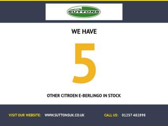 CITROEN E-BERLINGO 52kWh PLUS XL MPV 5dr Electric Auto (7.4kW Charger) (136 ps)