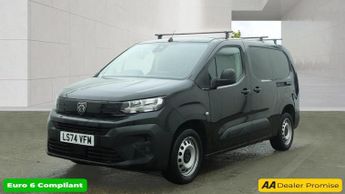 Peugeot Partner Black 1.5 BlueHDi 950 Professional LWB van, 33,200 miles, Euro 6